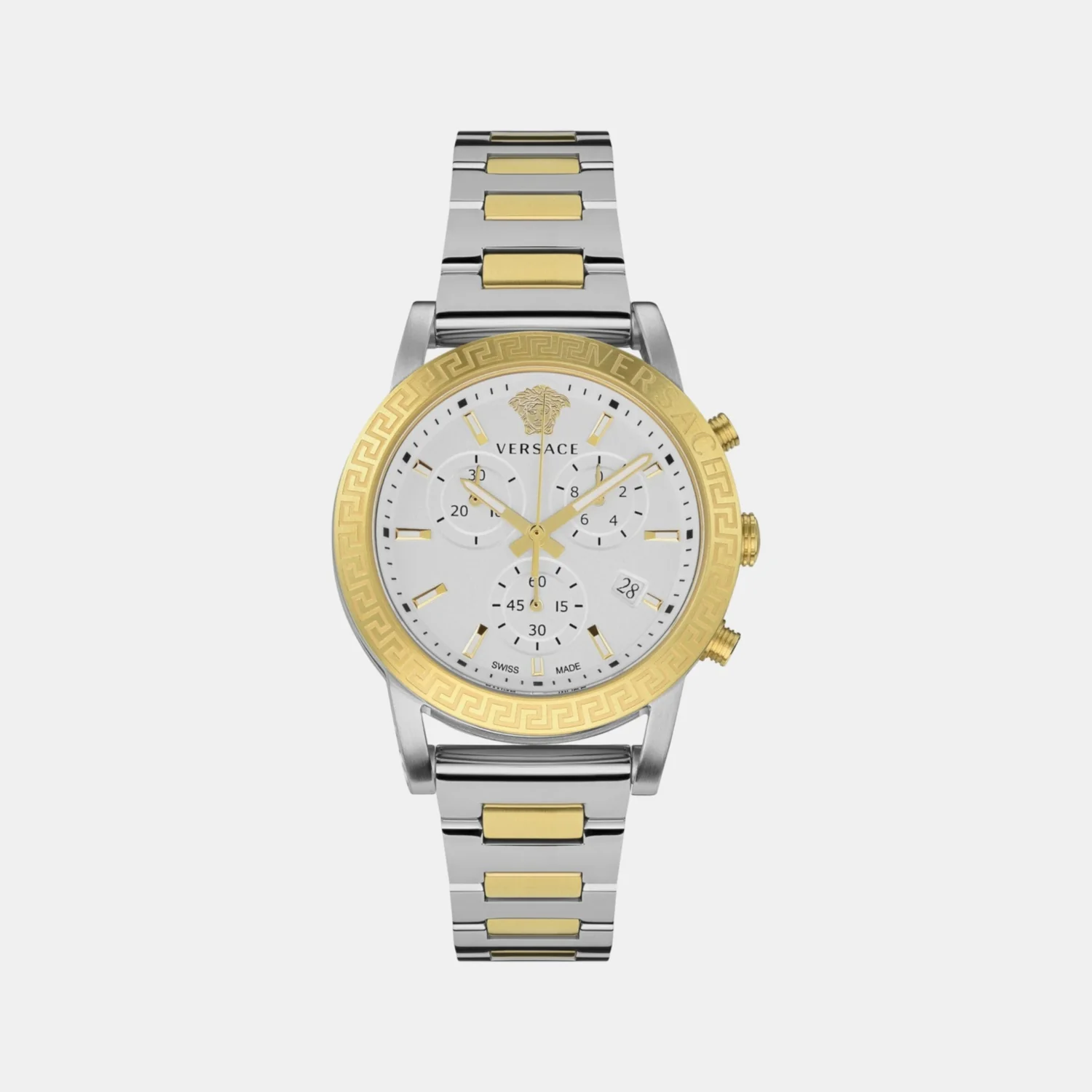 Sport Tech Women Quartz Silver Dial Chronograph Stainless Steel Watch VEKB00622