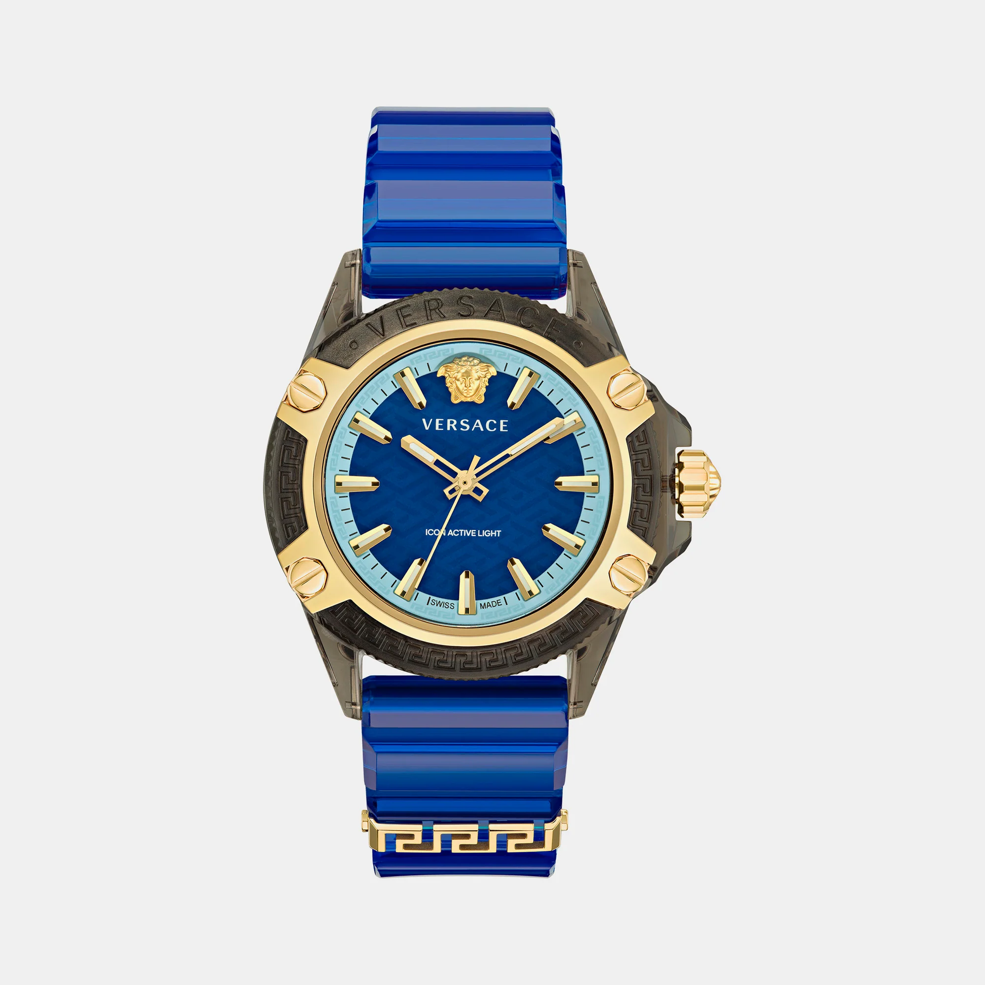 Unisex Quartz Blue Dial Analog Rubber Watch VE6E00323