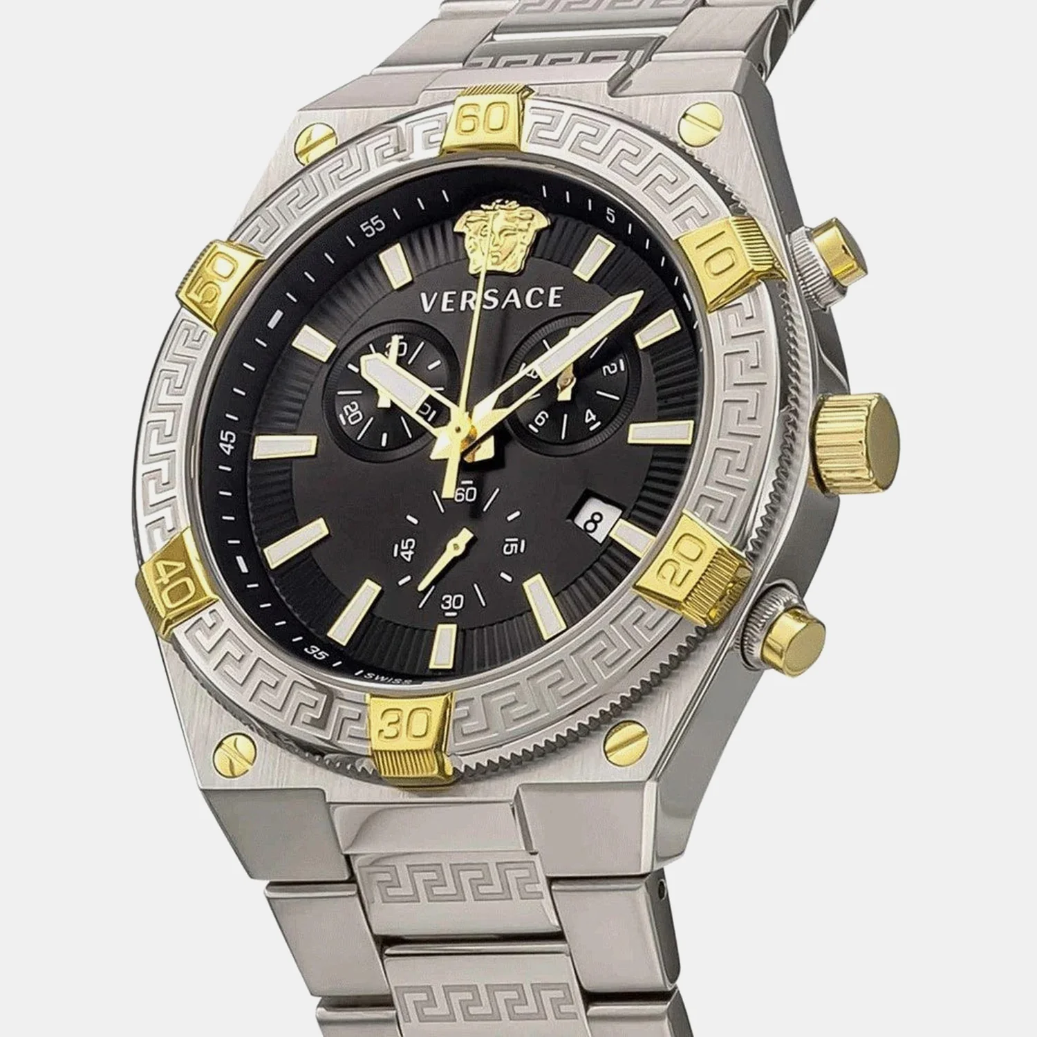 V‑Code Men Quartz Black Dial Chronograph Stainless Steel Watch VESO01123 - Image 4