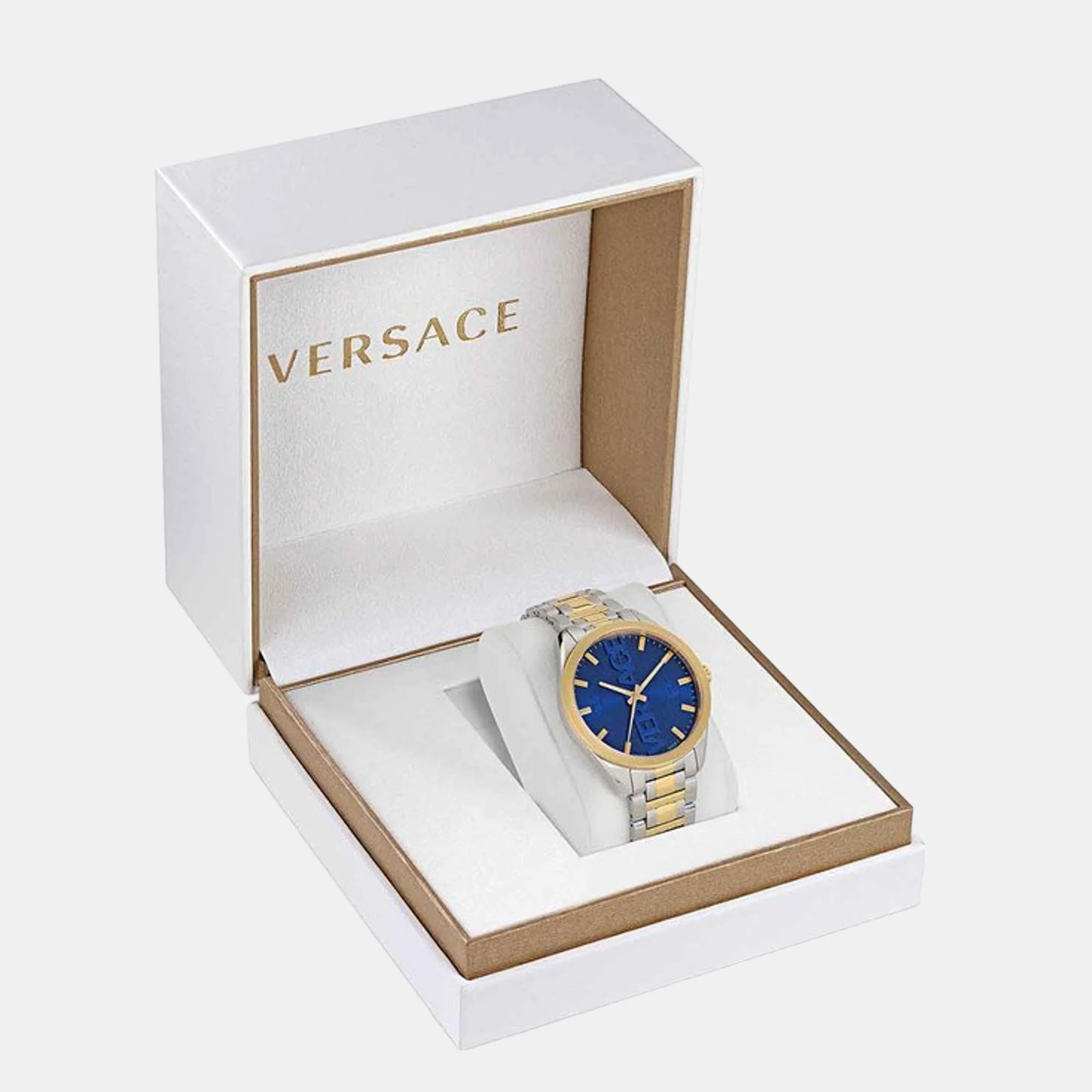 V-Vertical Men Quartz Blue Dial Analog Stainless Steel Watch VE3H00422 - Image 5