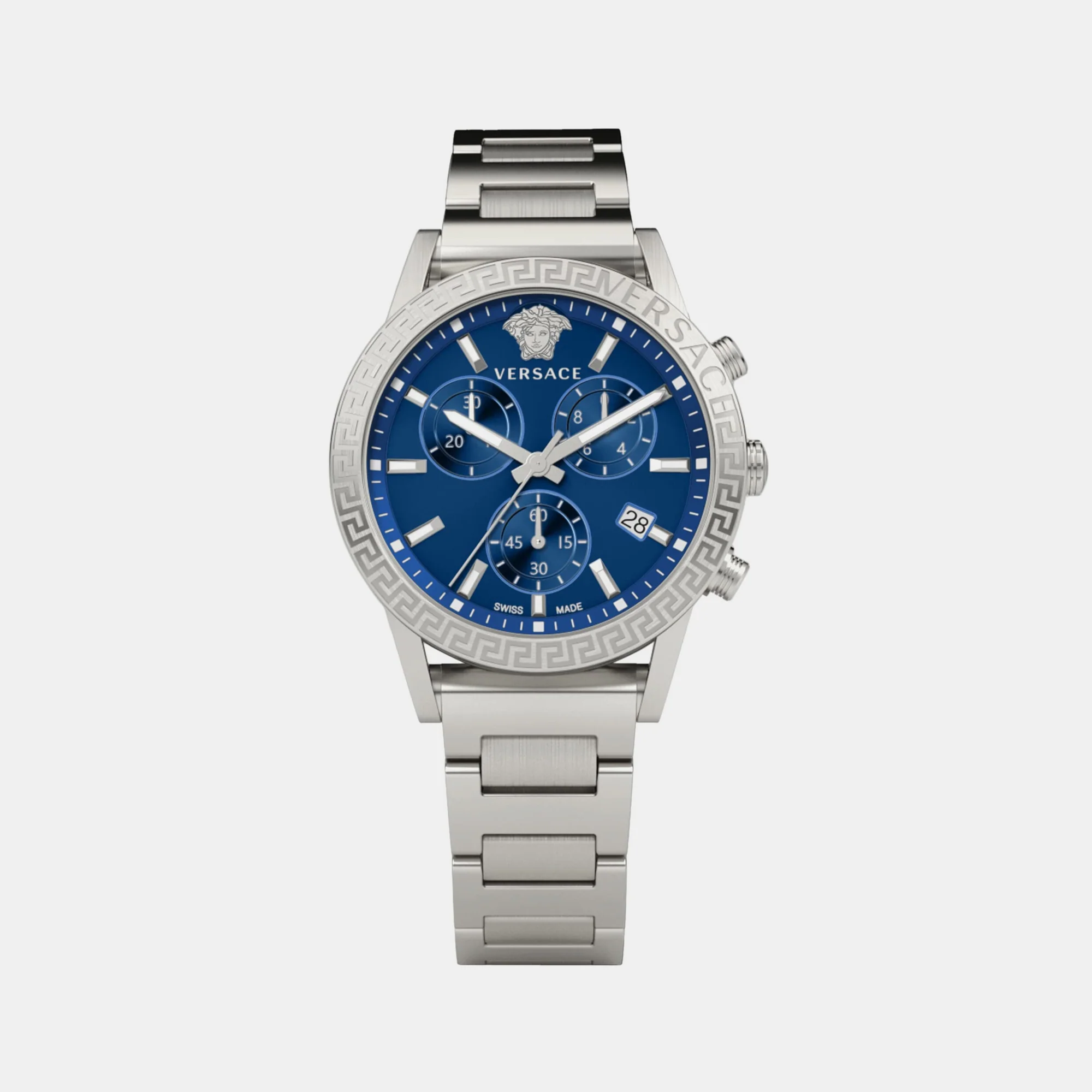 Women Quartz Blue Dial Chronograph Stainless Steel Watch VEKB00522