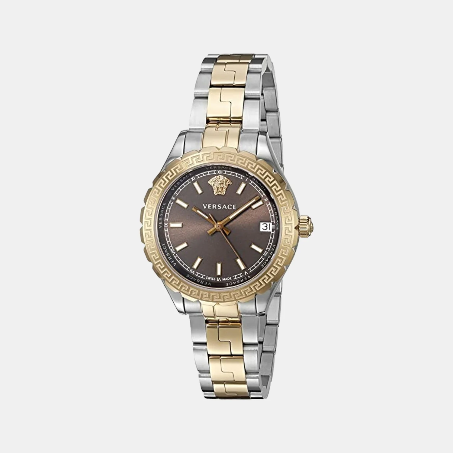 Women Quartz Brown Dial Analog Stainless Steel Watch V12040015