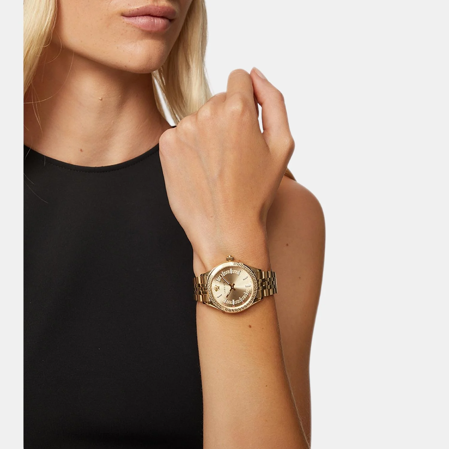 Women Quartz Gold Dial Analog Stainless Steel Watch VEHU00720 - Image 4