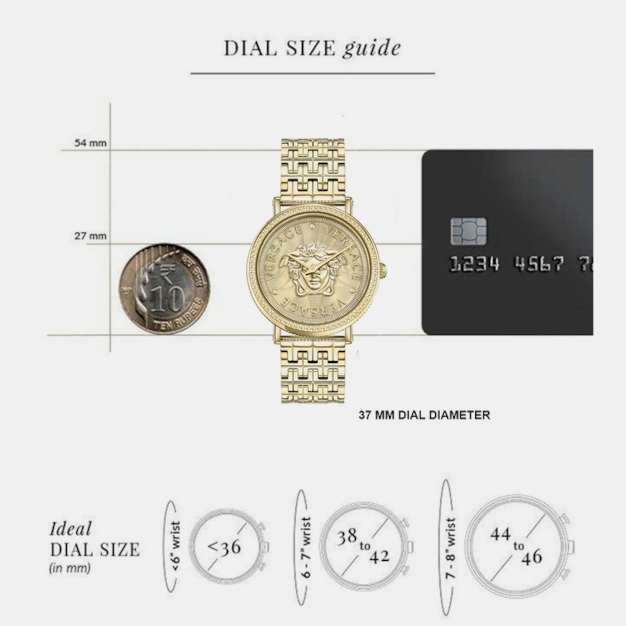 Women Quartz Gold Dial Analog Stainless Steel Watch VEQX01022 - Image 2