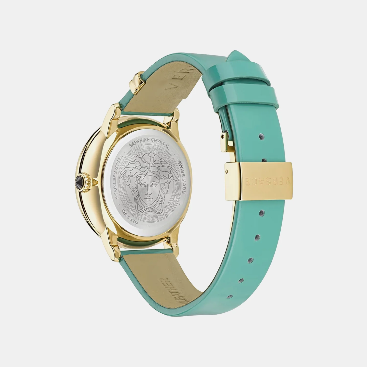 Women Quartz Turquoise Dial Analog Calf Watch VE6F00723 - Image 2