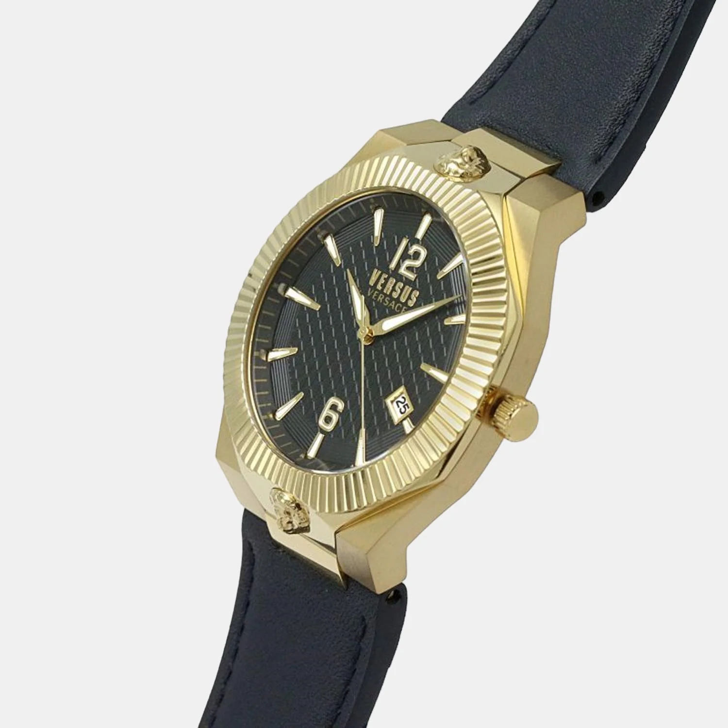 Men Quartz Blue Dial Analog Leather Watch VSP1P0221 - Image 5