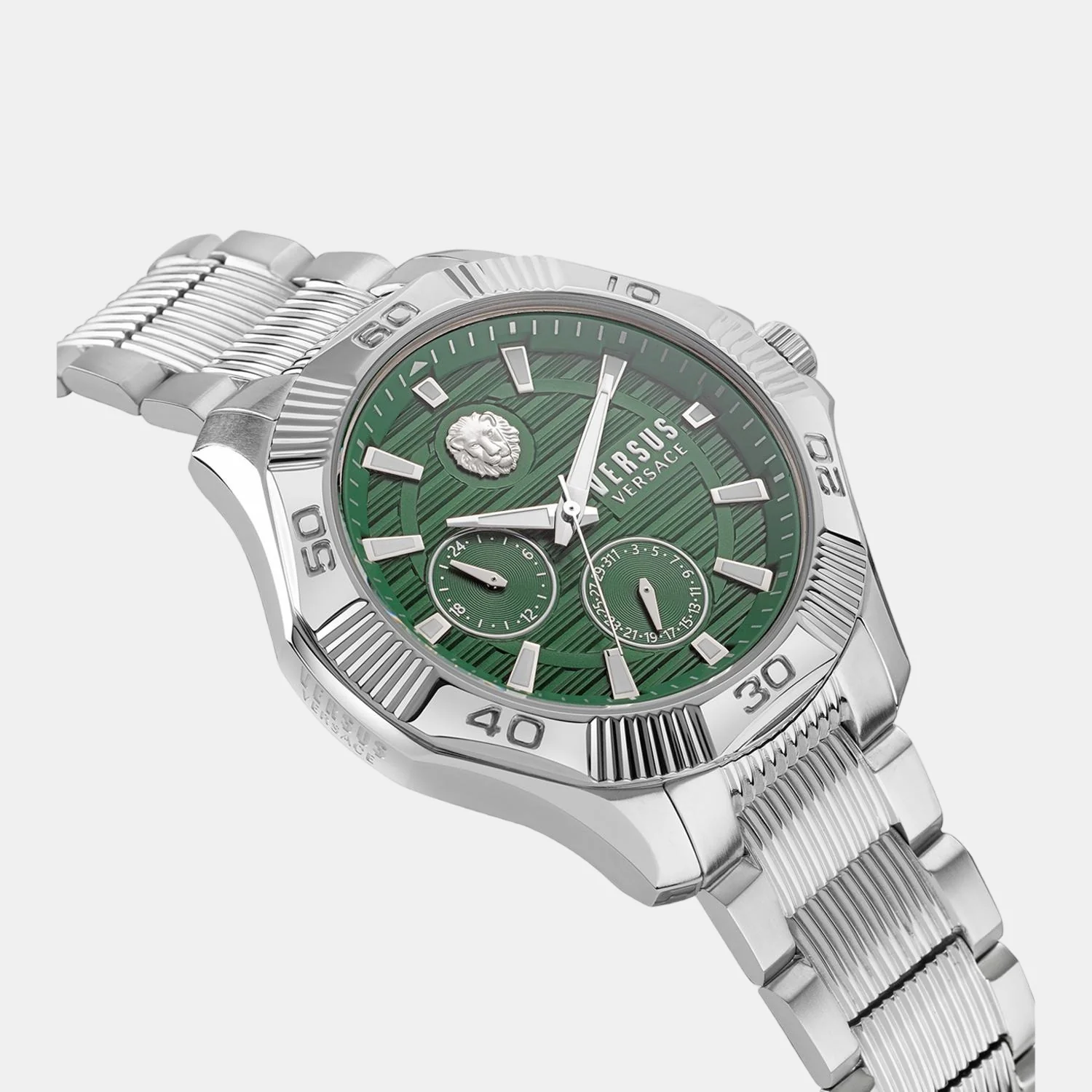 Men Quartz Green Dial Analog Stainless Steel Watch VSPZT0321 - Image 4