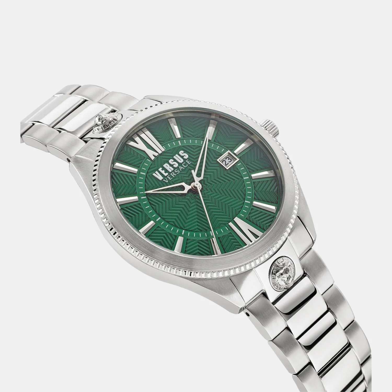 Men Quartz Green Dial Analog Stainless Steel Watch VSPZY0421 - Image 4