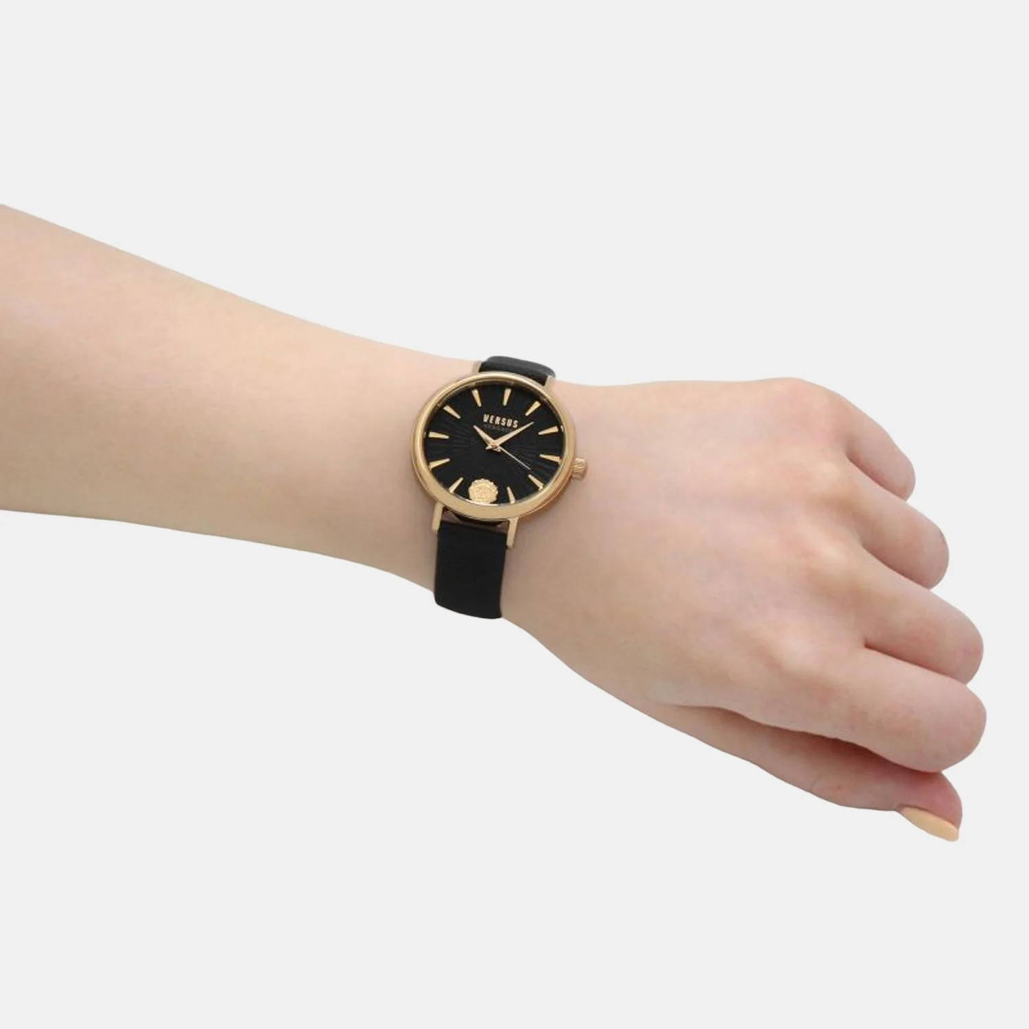 Women Quartz Black Dial Analog Leather Watch VSP1F0221 - Image 4