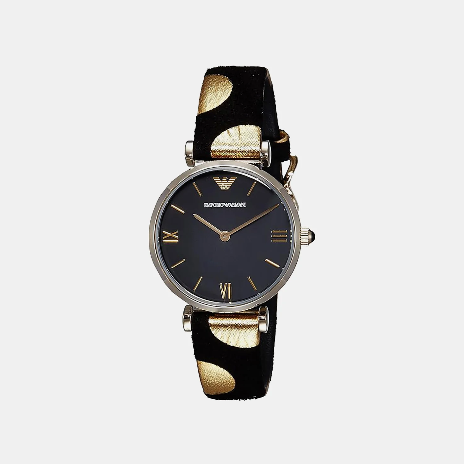 Women Quartz Black Dial Analog Leather Watch AR7411