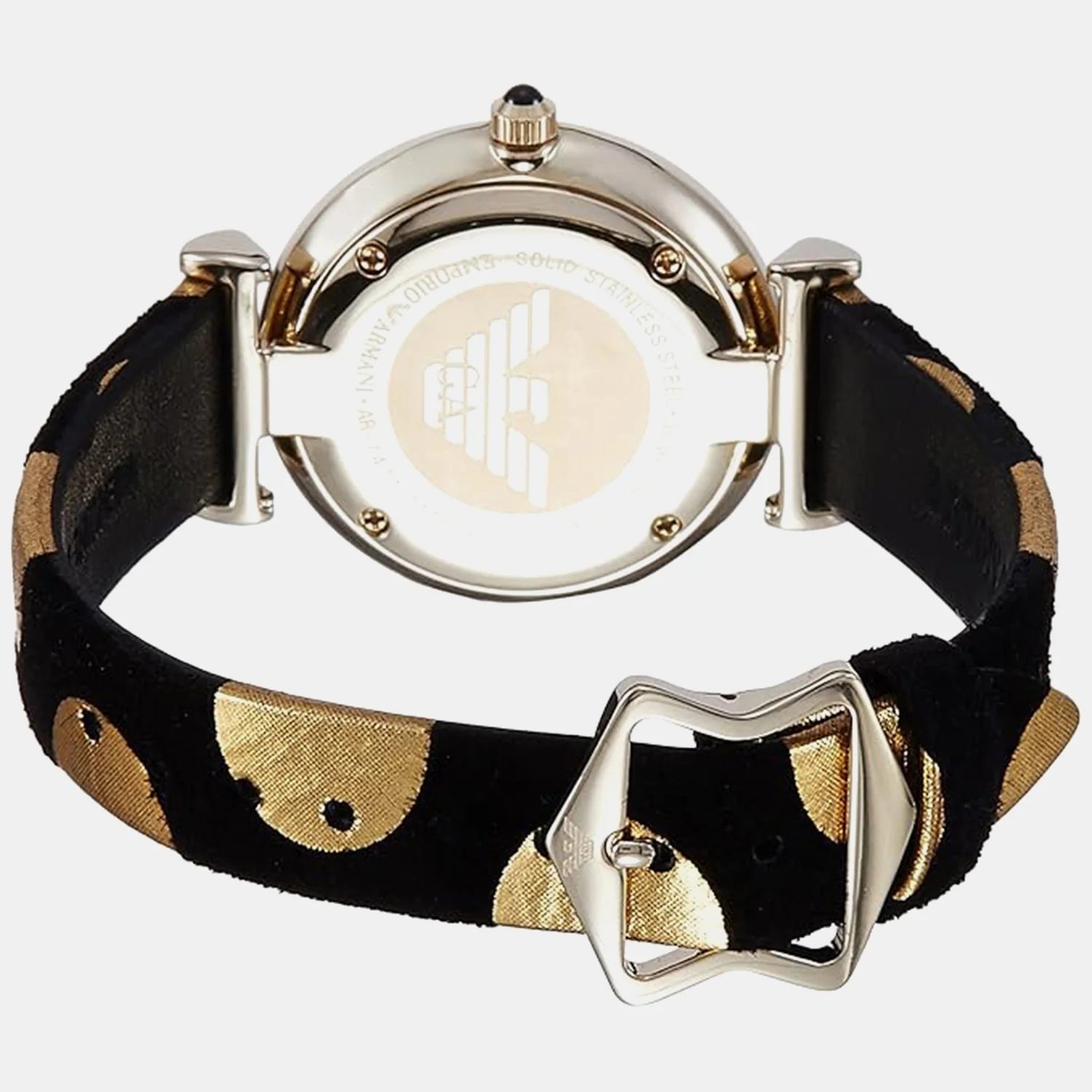 Women Quartz Black Dial Analog Leather Watch AR7411 - Image 4