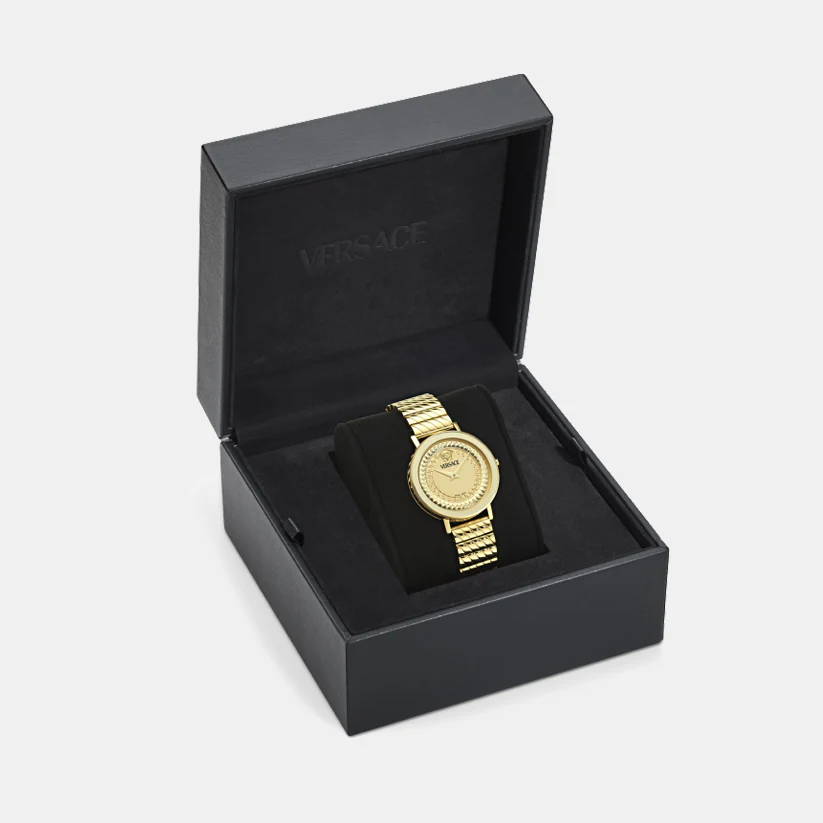 Delphinus Women Quartz Gold Dial Analog Recycled Steel Watch VE0O00525 - Image 4