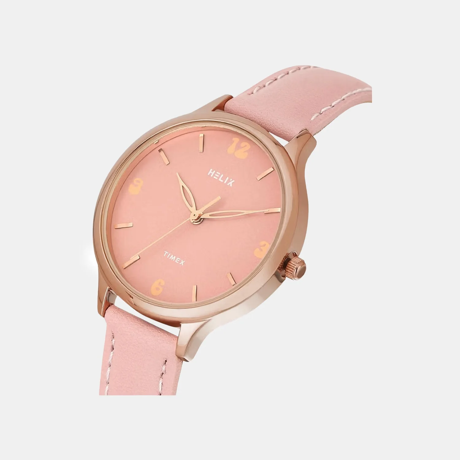 Women Quartz Pink Dial Analog Leather Watch TW060HL08T - Image 2