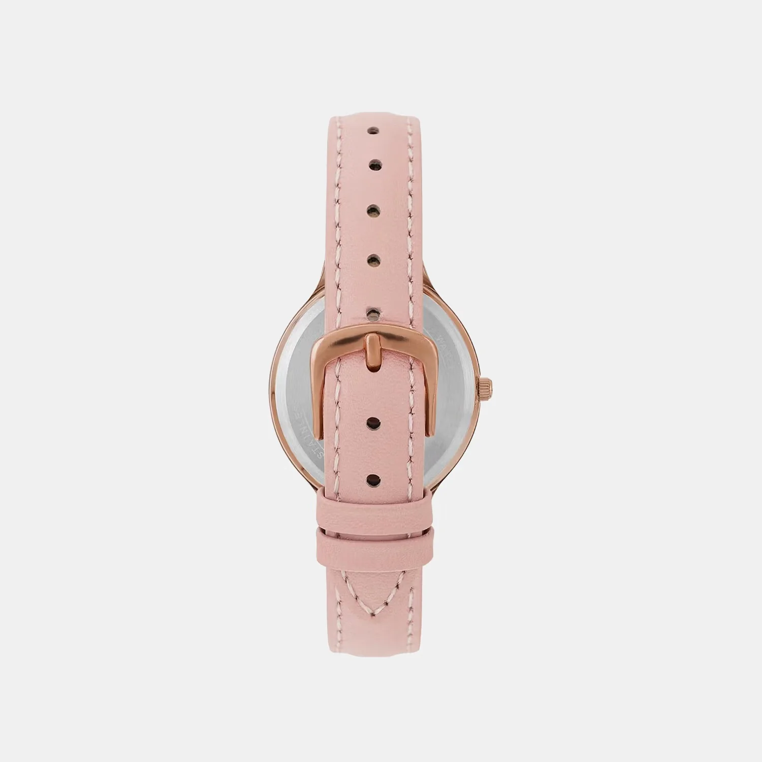 Women Quartz Pink Dial Analog Leather Watch TW060HL08T - Image 5