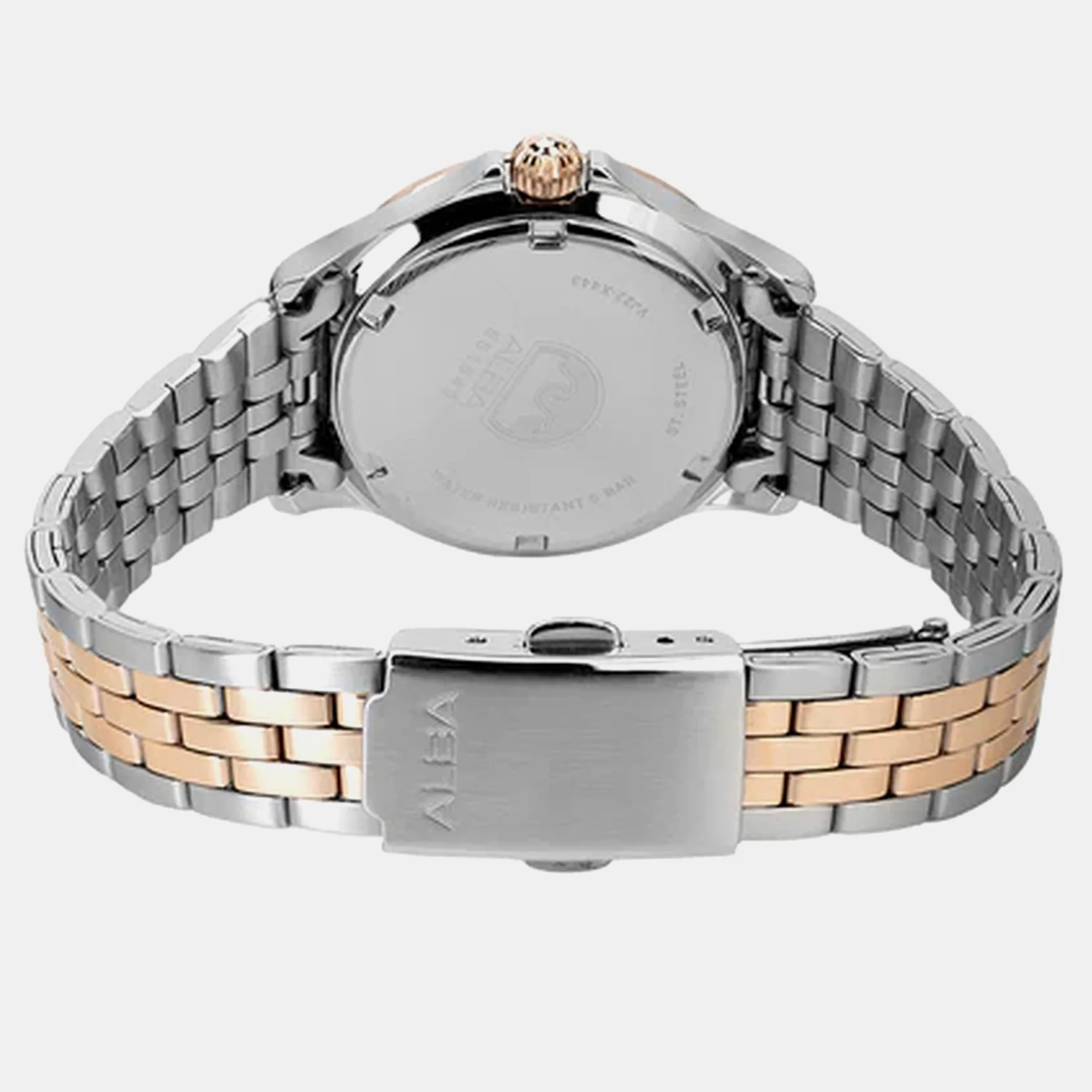 Women Quartz Pink Dial Analog Stainless Steel Watch AH7ED8X1 - Image 5