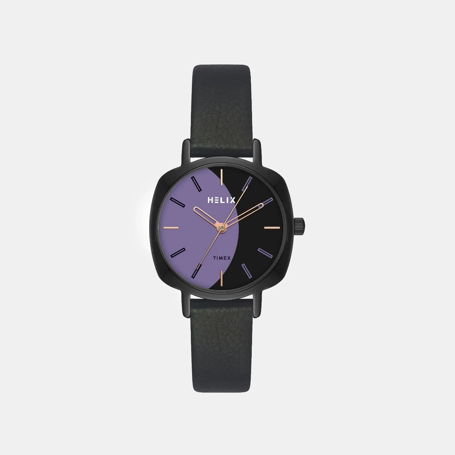 Women Quartz Purple Dial Analog Leather Watch TW057HL02