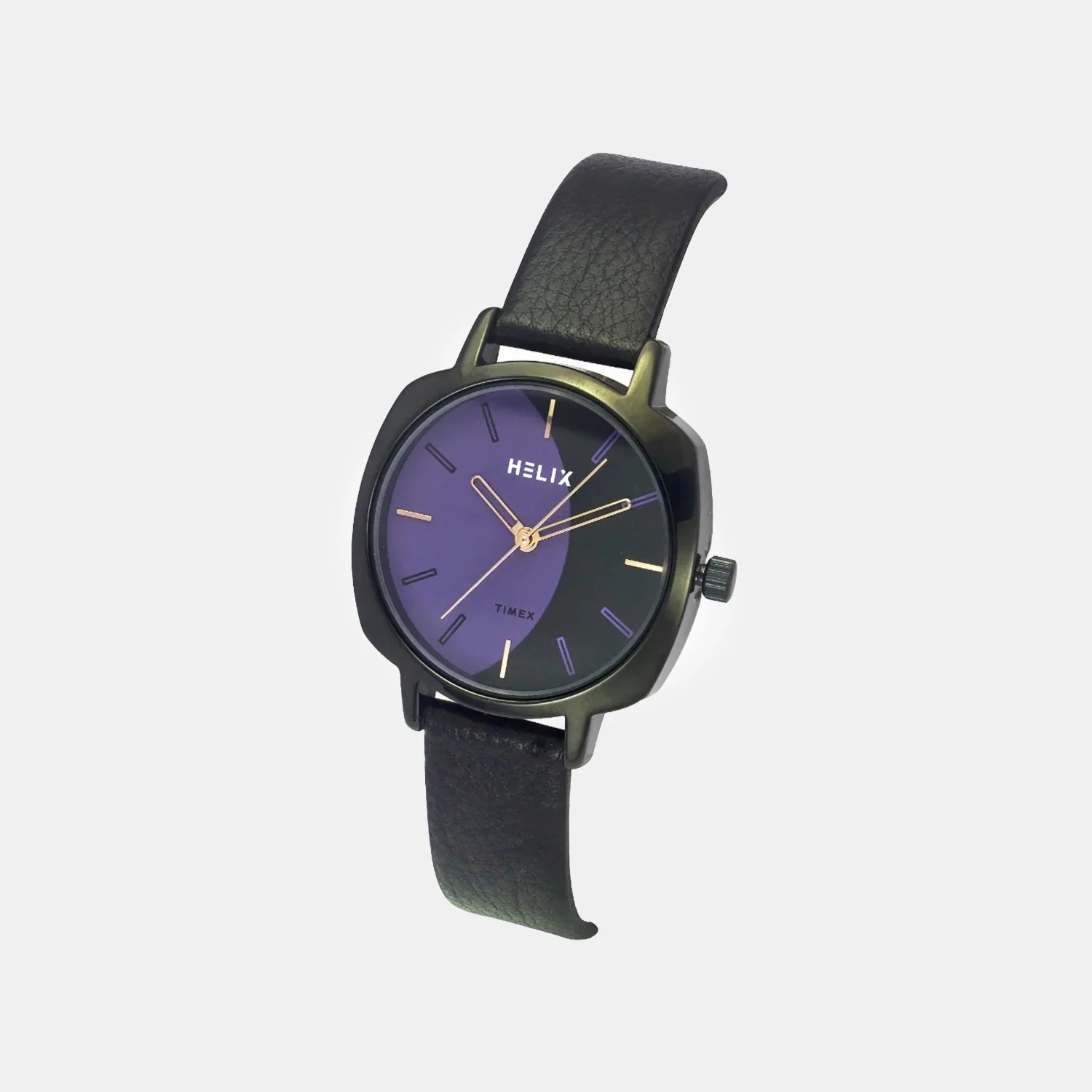 Women Quartz Purple Dial Analog Leather Watch TW057HL02 - Image 2