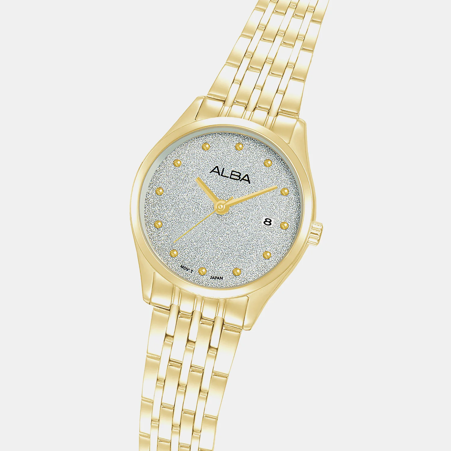 Women Quartz Silver Dial Analog Stainless Steel Watch AH7EY4X1 - Image 2