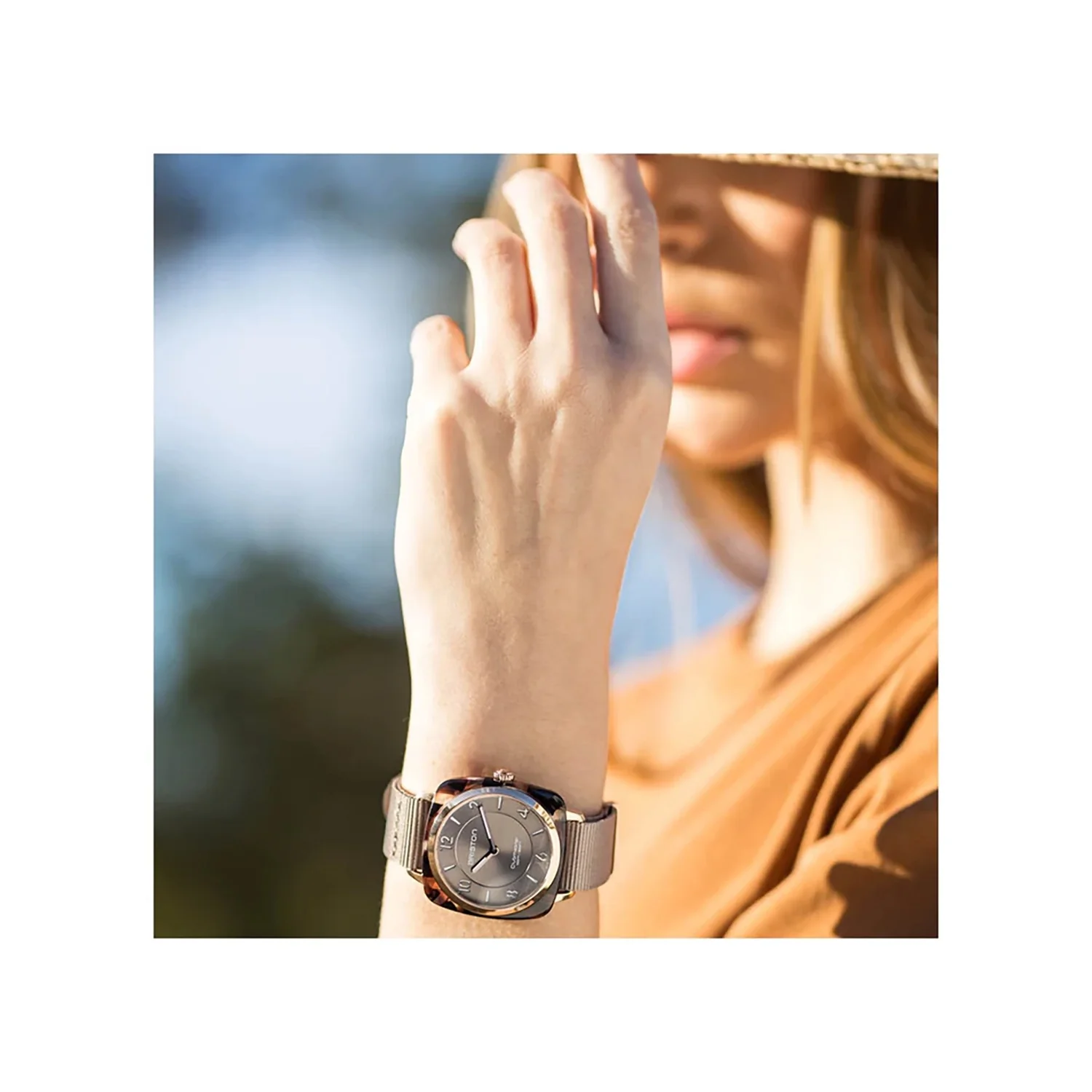 Women Quartz Taupe Dial Analog NATO Watch 21536.SA.UBR.30.NT - Image 4