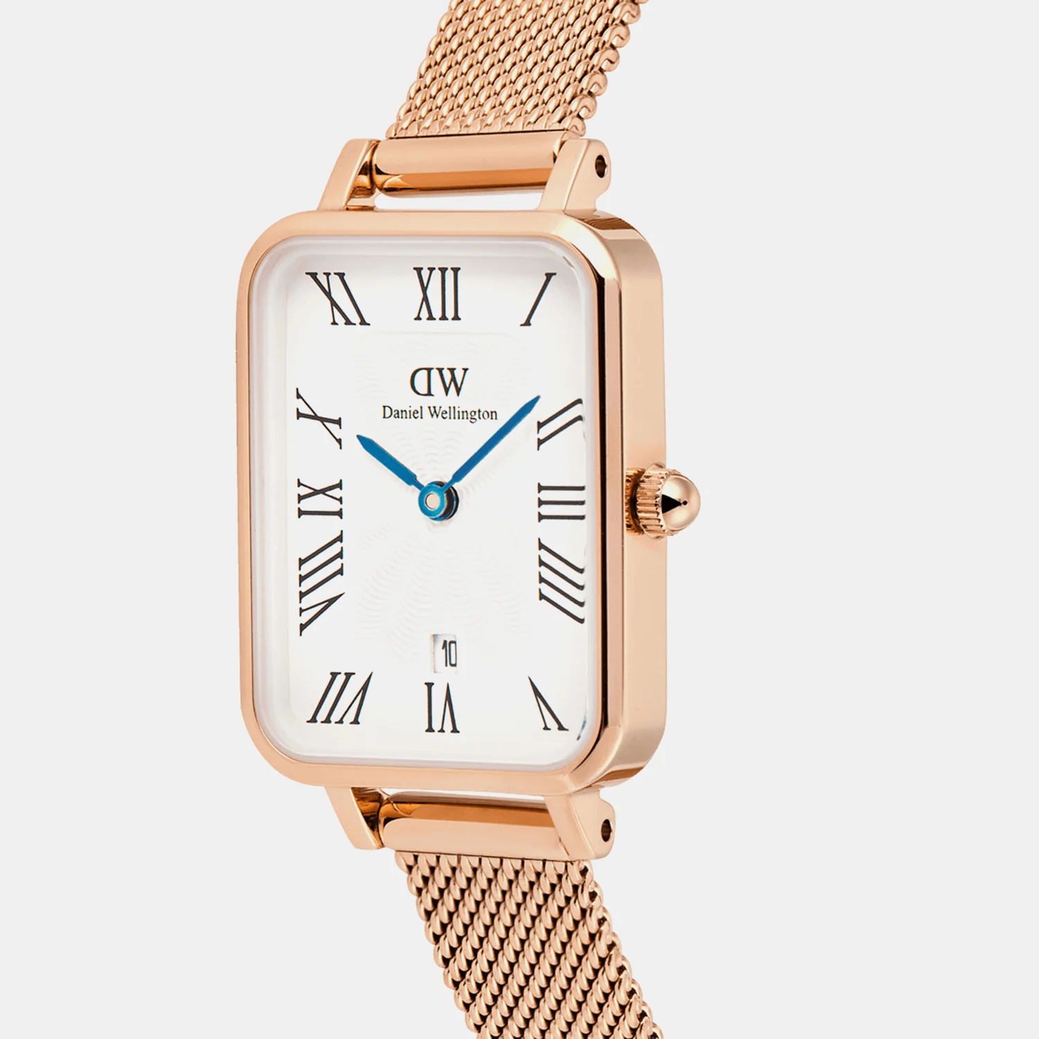 Petite Women Quartz White Dial Analog Mesh Watch DW00100860K - Image 3
